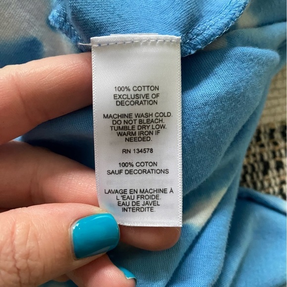 Vineyard Vines Blue White Tie Dye Knit Whale Midi Maxi Dress - Picture 14 of 15